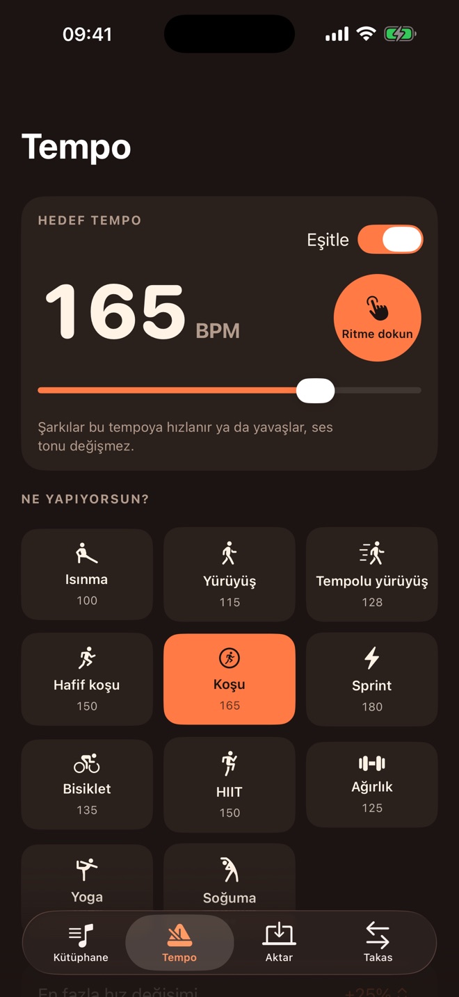 Tempo ekranı